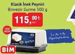 BİNVEZİR GURME KLASİK İNEK PEYNİRİ
